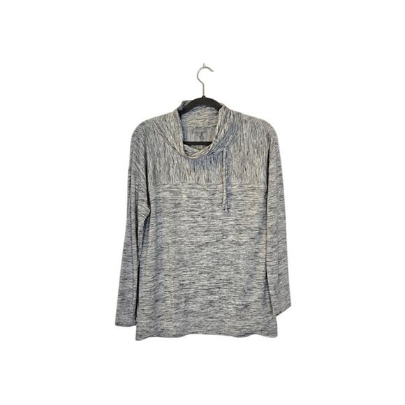 T by Talbots Tops - T by Talbots Women's Mock Neck Top Size Small Gray Athleisure Casual Neutral